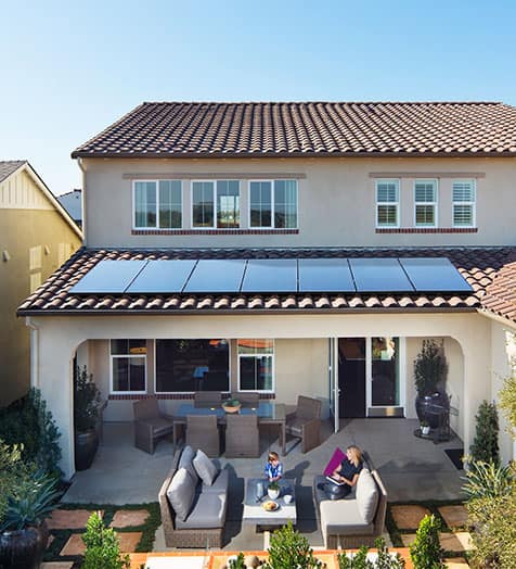 SunPower Residential Installation with family talking about solar in California